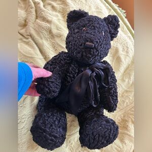 Handmade persian lamb jointed teddy bear. (Made from upcycled coat.) NWT